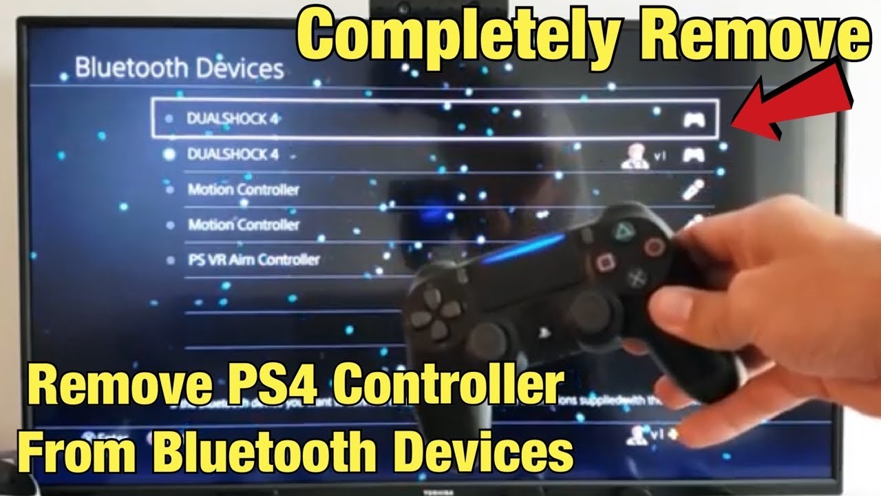 navn ideologi Anvendelse PS4: How to Completely Remove DualShock 4 Controller from Bluetooth Devices  - YouTube