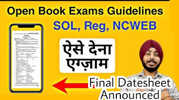 DU-SOL Open Book Exams Final Datesheet &Guidelines Announced| ऐसे देना Exam100% पास| Jasmeet Classes