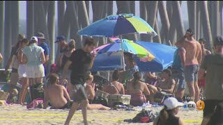 Restrictions were eased in orange county and other surrounding areas,
allowing locals to enjoy the warm weather on beaches this weekend.
laurie perez reports.
