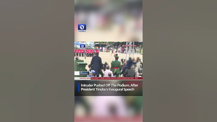 Intruder Pushed Off The Podium After President Tinubu's Inaugural Speech
