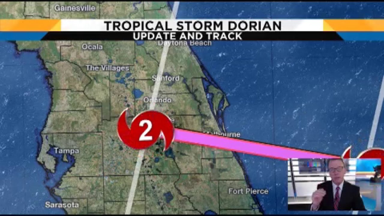 newspaper mockup Orlando remains in target of Hurricane Dorian