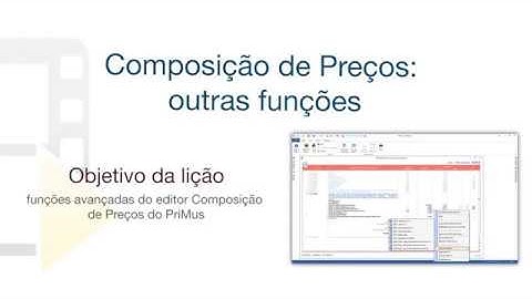 Video Tutorial PriMus - Composição preços: outras funções - ACCA software