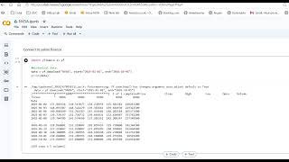 yfinance API downloadNVDAfromPython