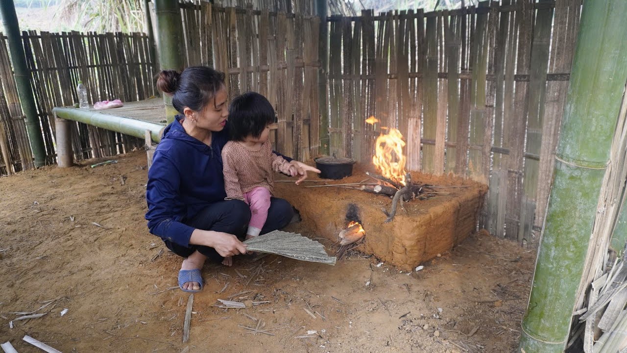 Full Video: 500 Days Alone Building A Small Bamboo House In The Wild Forest By A Single Mother
