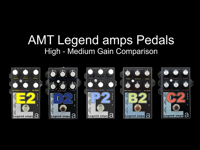 AMT Legend amps E2, D2, P2, B2 & C2 Comparison (High-Medium Gain 