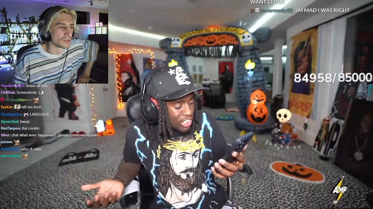 xQc Shocked by Kai Cenat calling Bruce "Two Faced" - YouTube