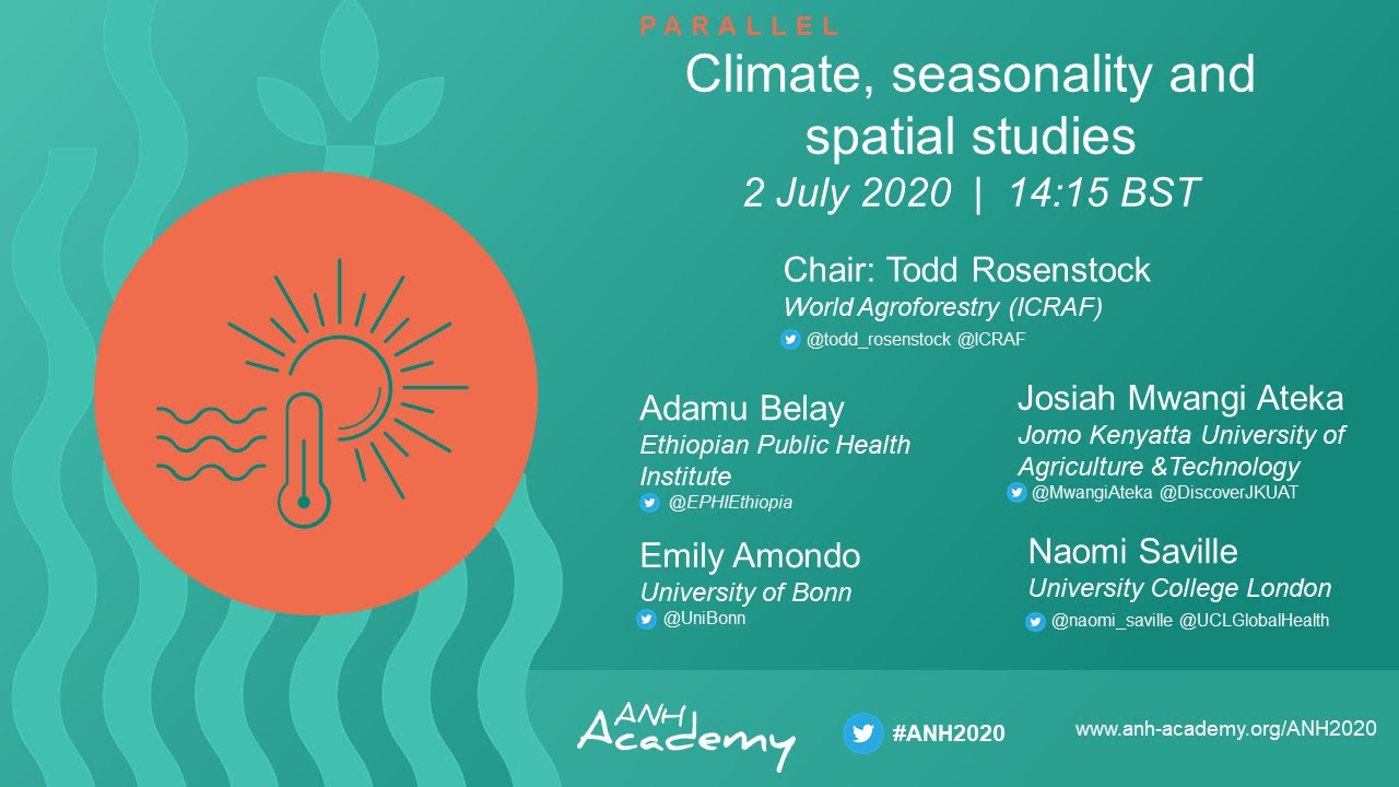 ANH2020: Climate, seasonality and spatial studies - YouTube