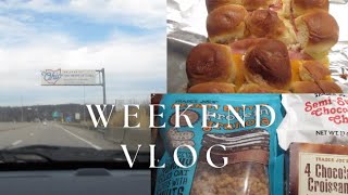 Weekend vlog: grwm, going to Ohio, Trader Joe's haul, + Super Bowl snacks