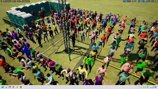 UE5 animated crowd test