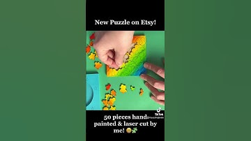 Handmade wooden jigsaw puzzle 🌈🧩 link in bio 😁