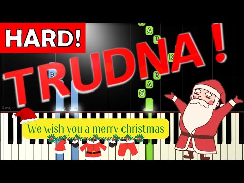 🎹 We wish you a merry Christmas - Piano Tutorial (TRUDNA! wersja) 🎵 NUTY W OPISIE 🎼