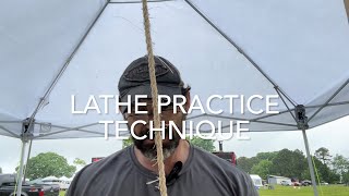 Pole lathe practice