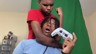 WILD BROKEN CONTROLLER PRANK ON MY ANGRY LITTLE BROTHER!!!(HE CRASHED OUT)