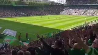 Celtic fans going mental during their 5-0 win at Rangers