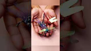 Dragonflies with wire and beads