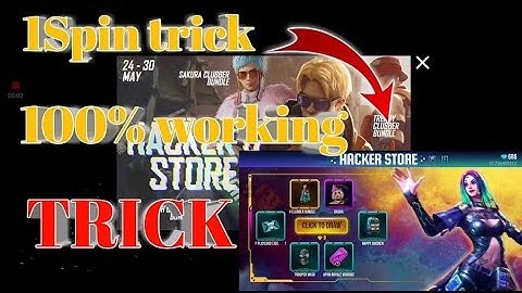 New hacker store in free fire one spin trick 100% working  mt gamer