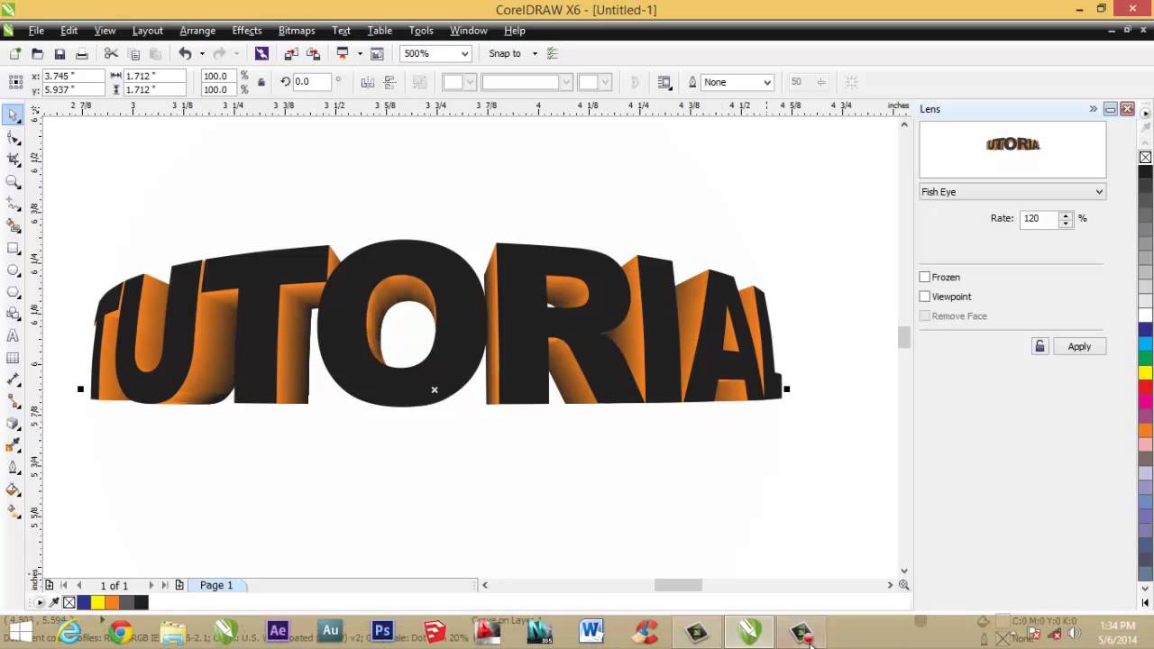  Cara  membuat  text 3D dengan  menggunakan CorelDRAW  x6 YouTube