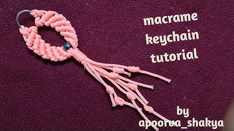 macrame keychain tutorial|how to make macrame keychain #apoorva_shakya #shortsfeed #macrame #shorts