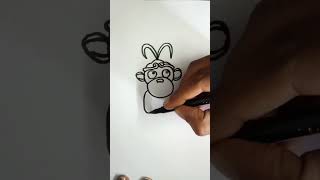 How to draw monkey king cartoon character / Roblox/ Adopt me Pets# shorts #🦍