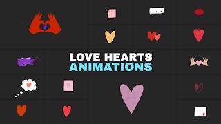 Love Hearts Animations - Hand-Drawn Valentine Stickers (Ae, Pr, Dr, FCPX) screenshot 1