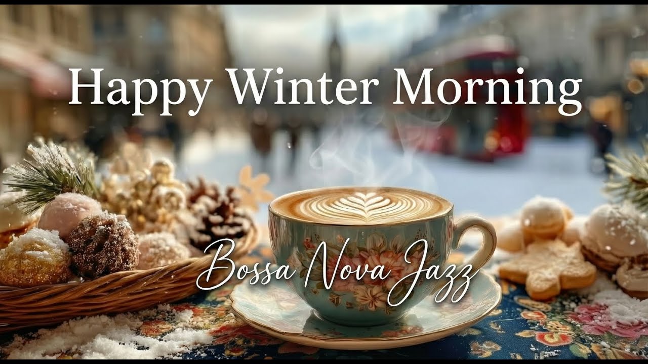 ❄️ Positive Winter Bossa Nova Jazz 🇬🇧 London Cafe Ambience For Study & Work