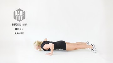 Exercise Library: Staggered Push-Ups