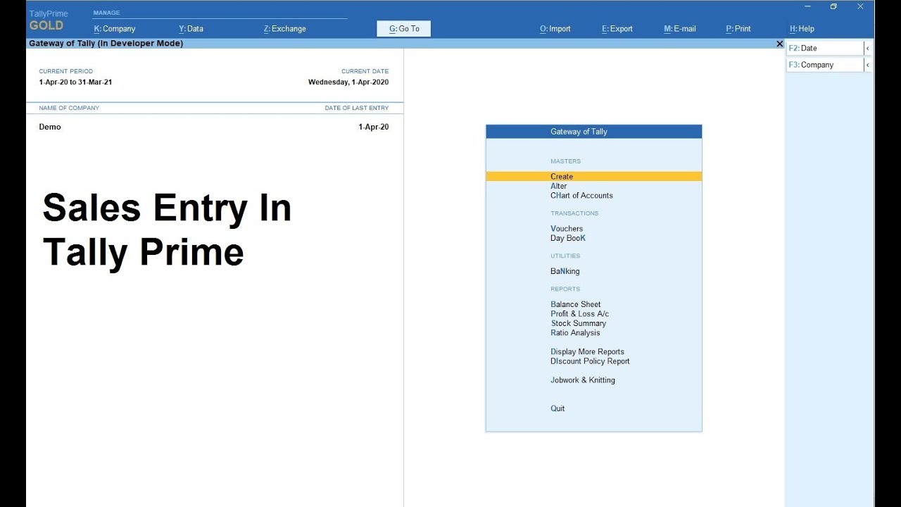 Sales Entries In Tally Prime Tally Prime Guide YouTube Sales Entries In Tally Prime Tally Prime Guide YouTube