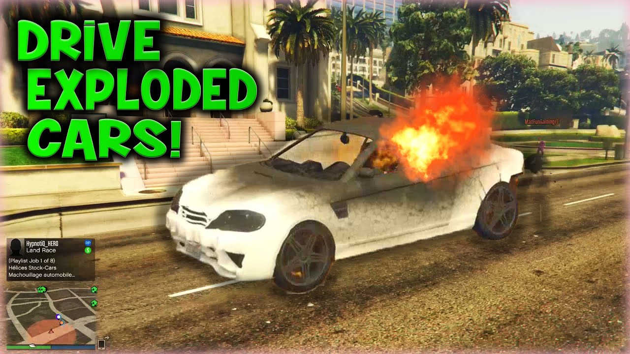GTA Online DRIVE BLOWN UP CARS GLITCH! Drive Exploded Cars In GTA 5