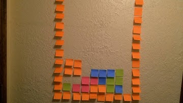 Tetris Made With Post-it Notes
