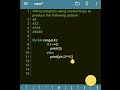Python code to print pattern using nested loop #6