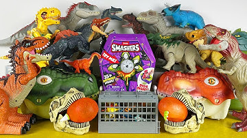 ASMR Satisfying Unboxing Jurassic World Rebirth T-rex Triceratops Indominus Rex Giganotosaurus Spino