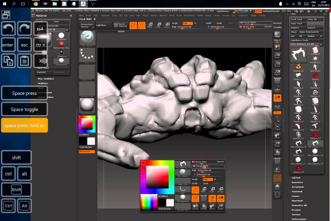 poly menu zbrush