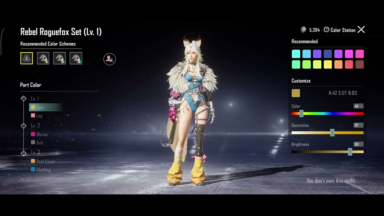 pubg royal pass ( Rebel Roguefox set )