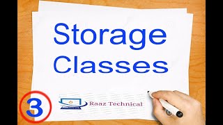 Types of Storage classes of Variables | auto, extern , static, register syntax | learn c programming