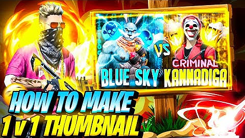Free Fire 1v1 Thumbnail Tutorial || Free Fire Thumbnail Tutorial