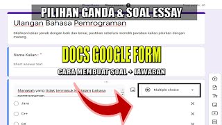 Cara membuat soal pilihan ganda google ...