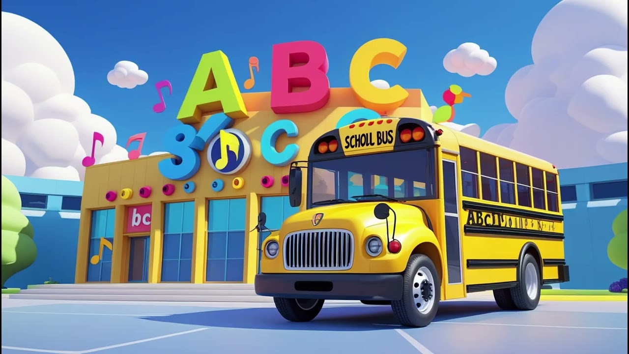 School Bus ABC Building Song | Nursery Rhymes & Kids Songs