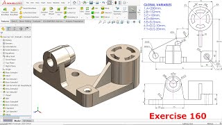 Solidworks tutorial for beginners Exercise 160
