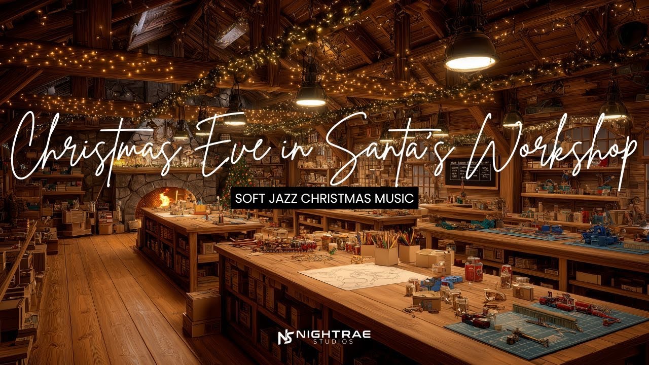 Christmas Eve in Santa’s Workshop 🧸✨ Cozy Toy Shop Ambience, Fireplace & Soft Christmas Music