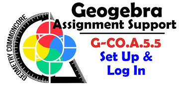 GeoGebra - G-CO.A.5.5 - Set Up & Login