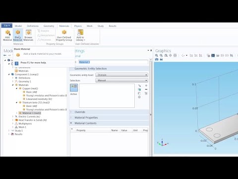 How to Define a New Material in COMSOL Multiphysics