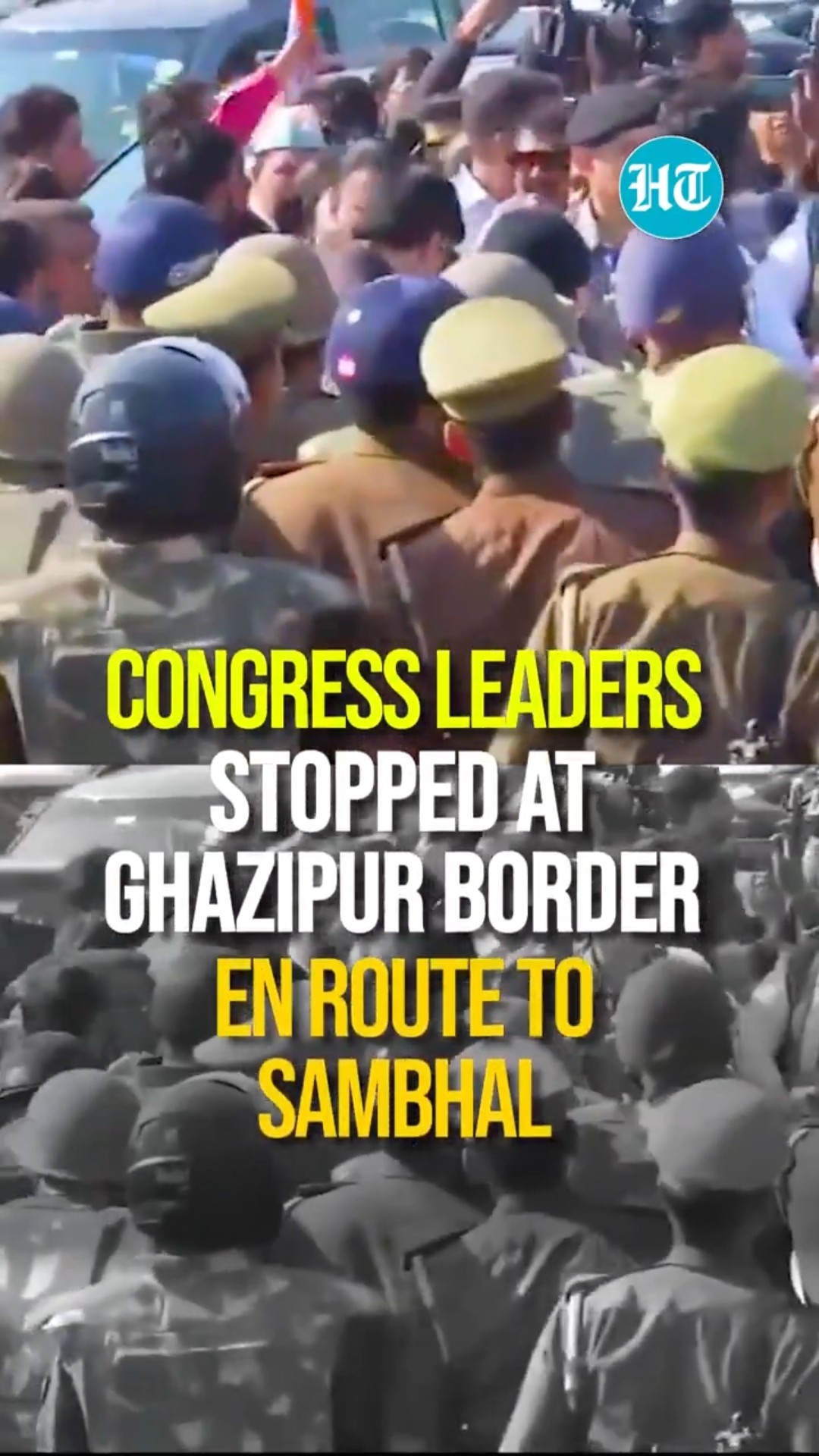 Rahul Gandhi \u0026 Priyanka Gandhi Stopped At Ghazipur Border; Were On The Way To Sambhal #shorts