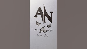A N letter art ❤️ || Comment your name first name ✨ #shorts #art #shortsfeed #letters #viral