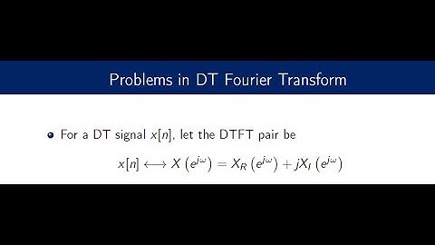 Discrete Time Fourier Transform Problems 01