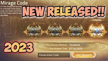NEW RELEASE CODE 🧡🧡🧡🧡 - Mirage Code | Mobile Legends: Adventure