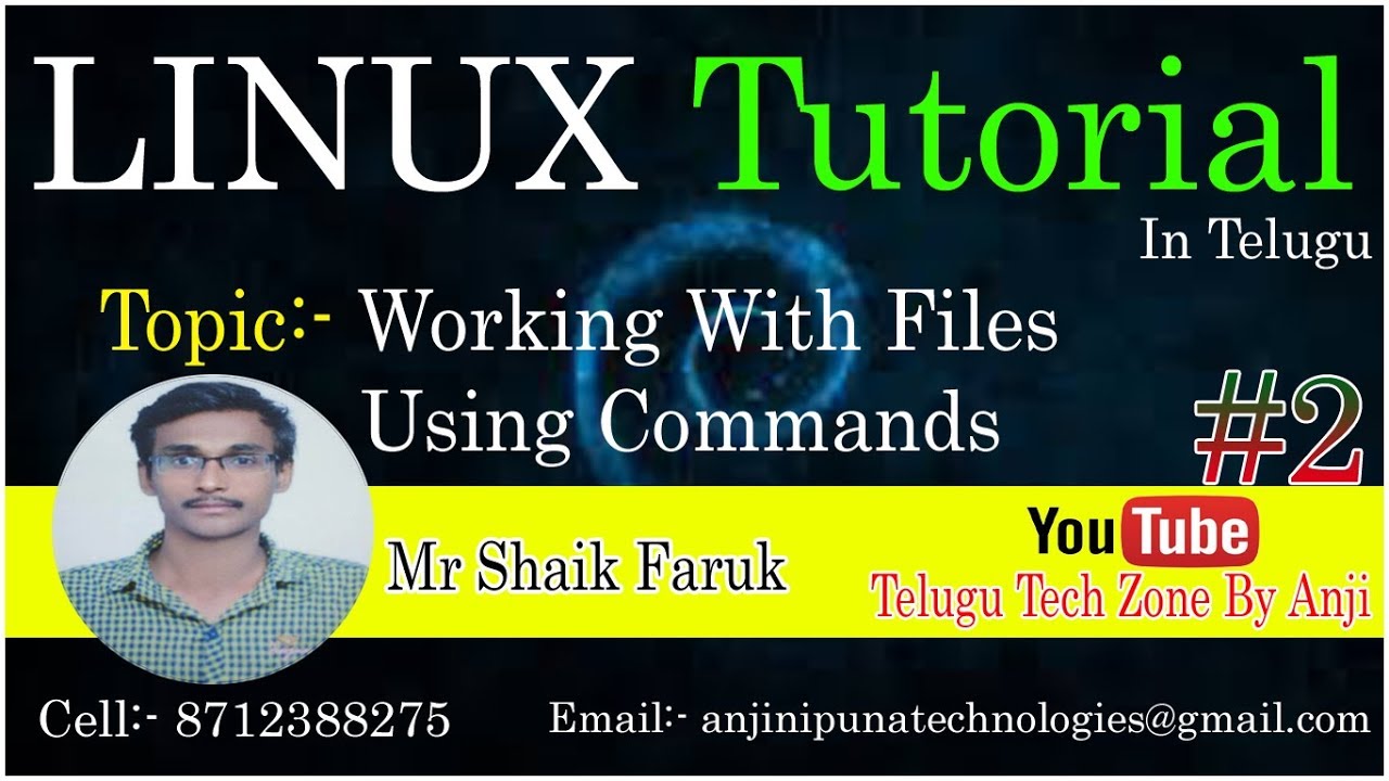 Linux Tutorial In Telugu Part 2 | Working with files using cat commands ...