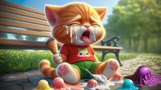 Cat ate Too Much Ice Cream!  #cute #cat