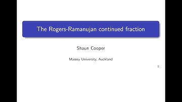 The Rogers–Ramanujan continued fraction