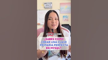 Cómo crear una clave primaria perfecta en MySQL #mysql #tips #sql #database #programacion #ebook
