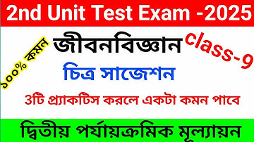 class 9 life science 2nd unit test suggestion 2025||class 9 life science chobi 2nd unit 2025